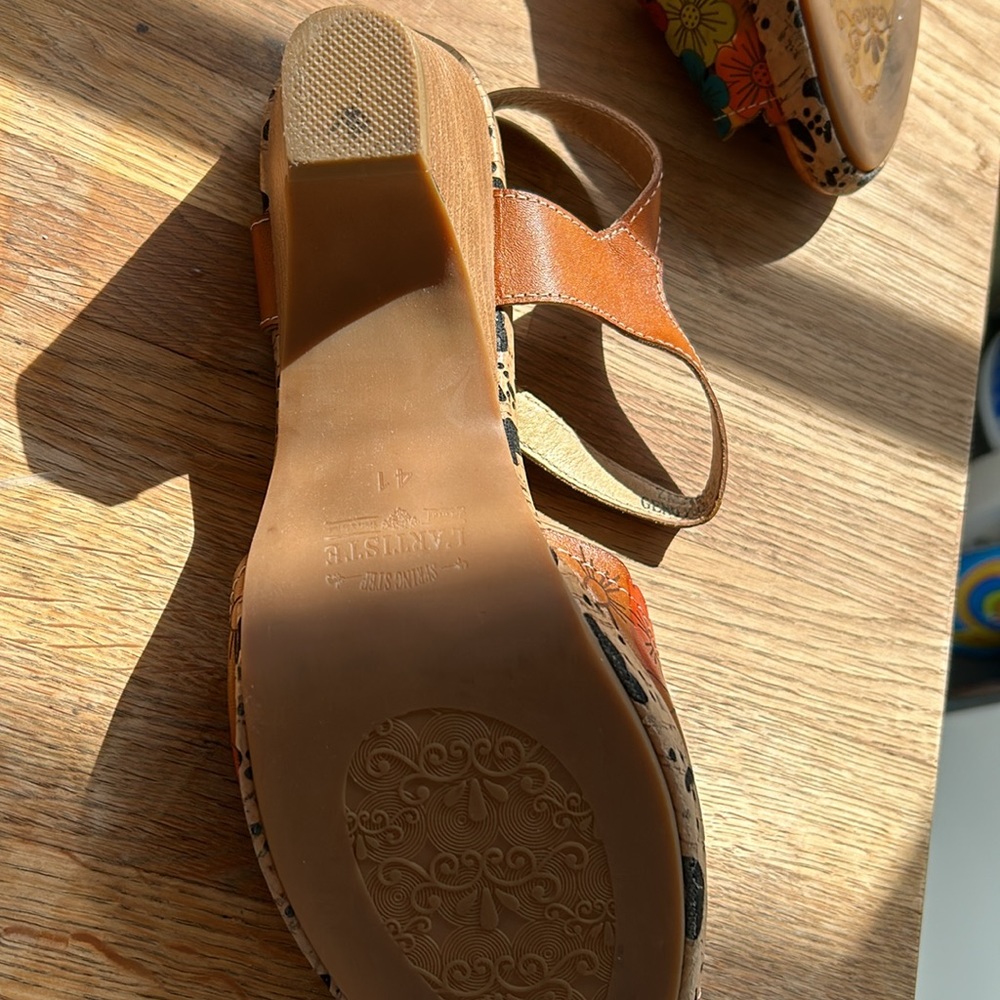 Spring Step Zalma Camel Color With Multi Color Fl… - image 6